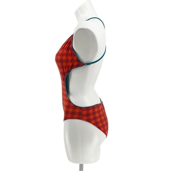Marc By Marc Jacobs Red and Blue Checkered One Piece Swimsuit - Picture 4 of 15